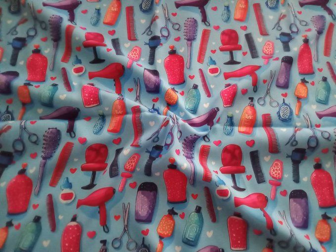 Coupon de tissu imprimé polyester souple doux motifs accessoires coiffure multicolores top qualité