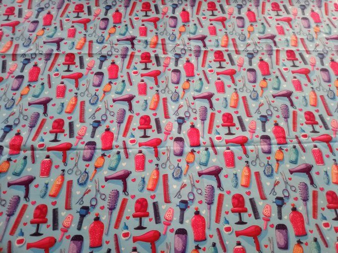 Coupon de tissu imprimé polyester souple doux motifs accessoires coiffure multicolores top qualité