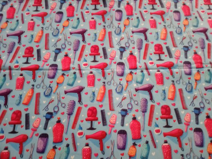 Coupon de tissu imprimé polyester souple doux motifs accessoires coiffure multicolores top qualité